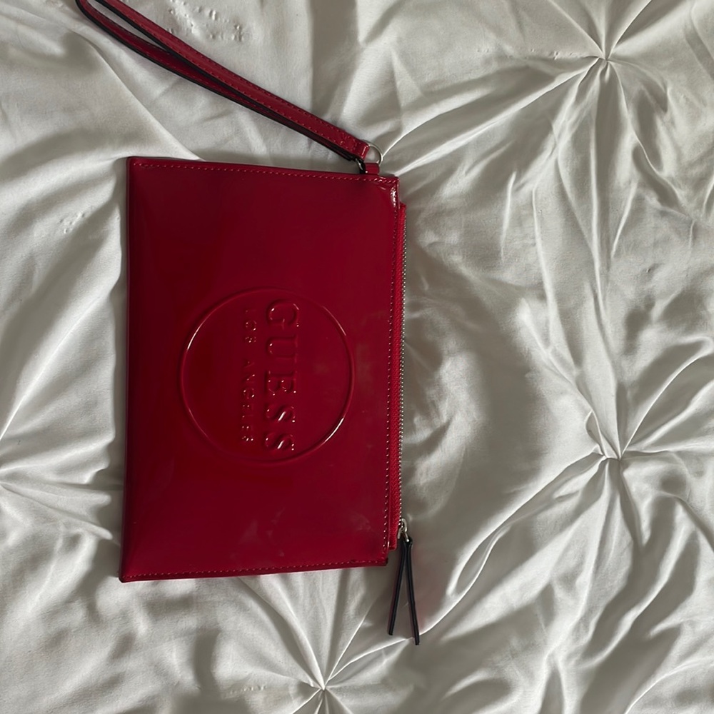 Red purse no handles